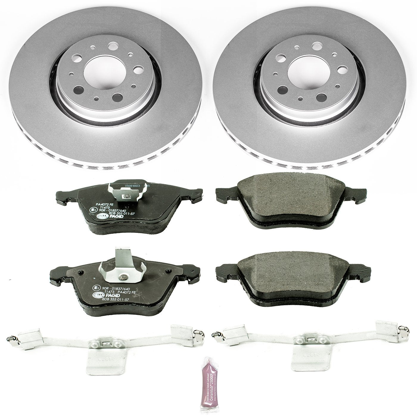 Power Stop ESK3063 Euro-Stop Front Brake Kit For Volvo XC90 2003-2014 [Model Specific]
