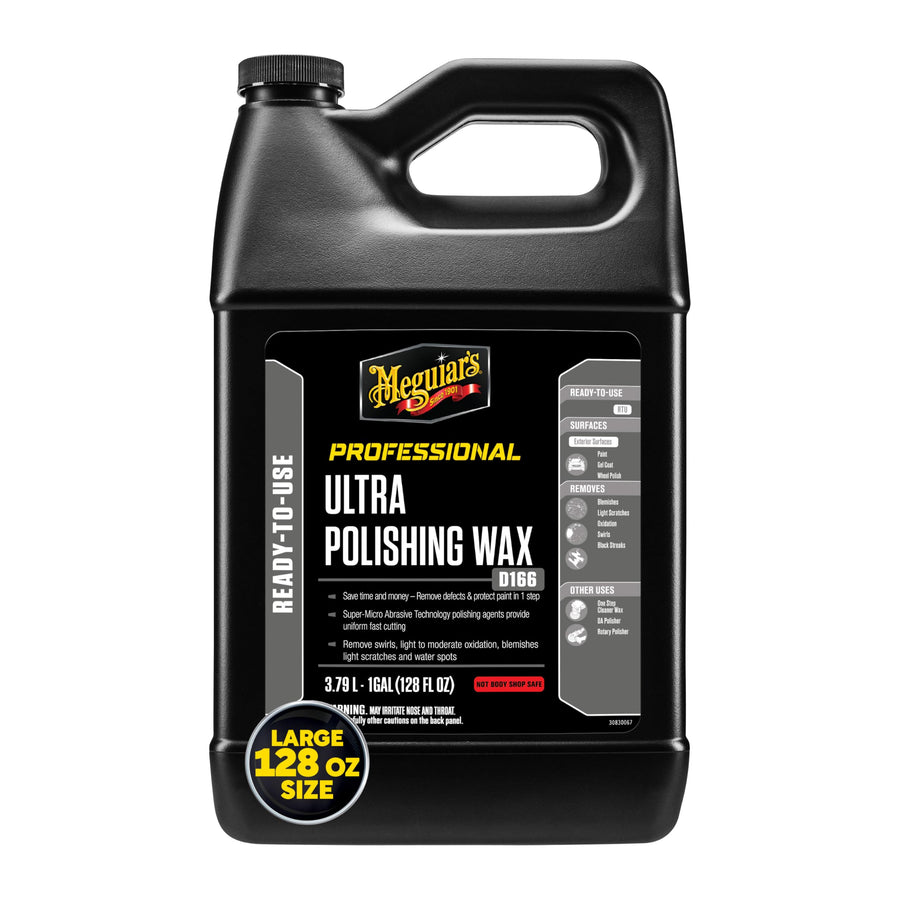 Meguiar's Ultra Polishing Wax Professional D16601 - Premium Scratch Removal, Car Polish, and Car Wax in One - One-Step Cleaner Wax that's Easy to Use - Restores Clarity and Shine, 128 Oz, 1 Gal
