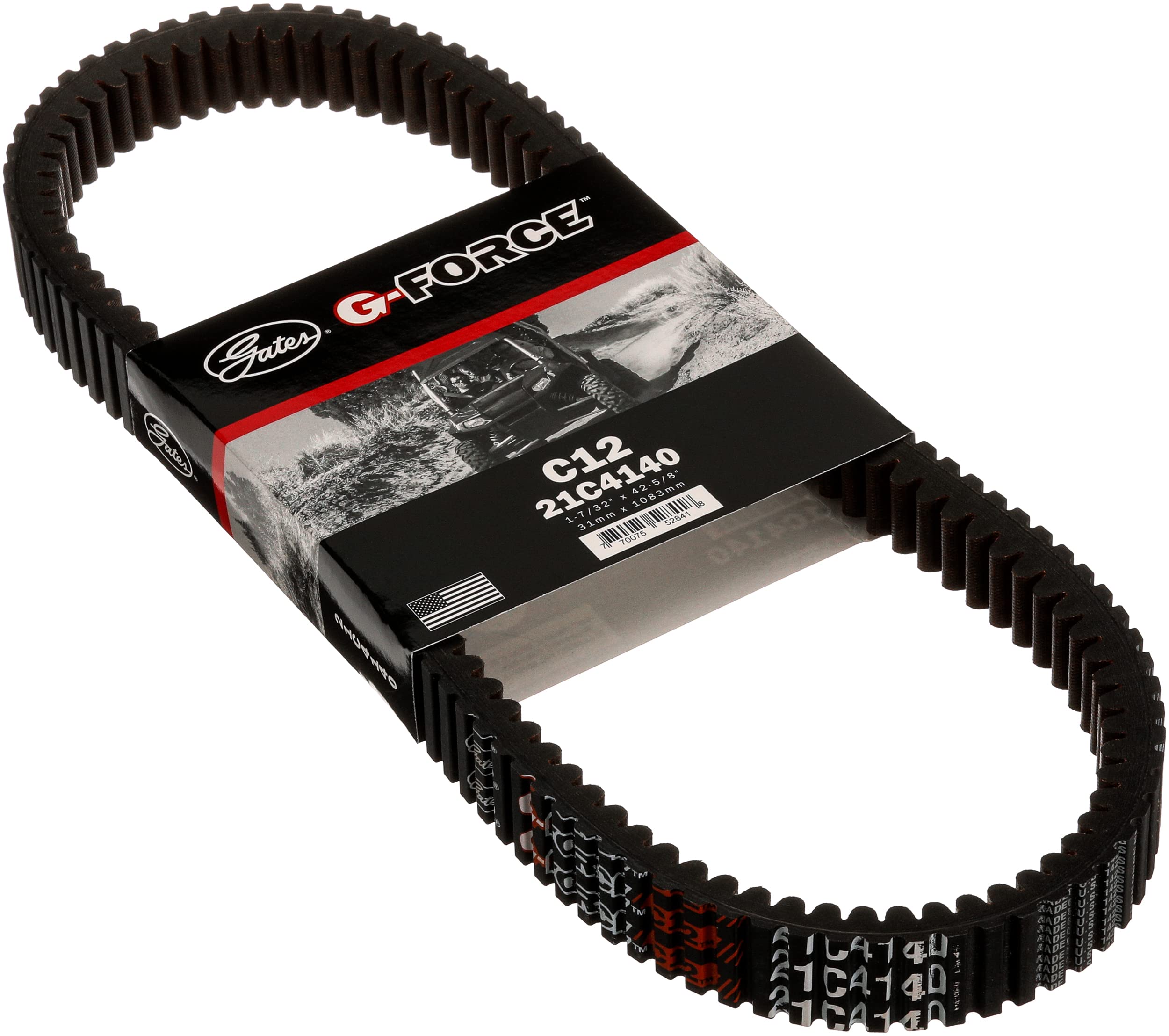 Gates G-Force 21C4140 C-12 CVT Belt , Black
