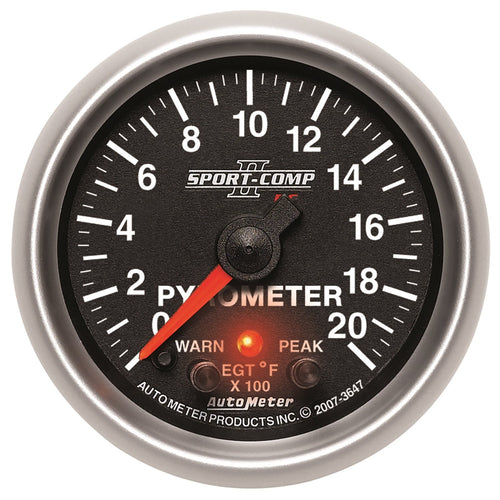 Auto Meter 2-1/16" 0-2000 F Full Sweep Electric Pyrometer E.G.T. (Exhaust Gas Temperature) 3647