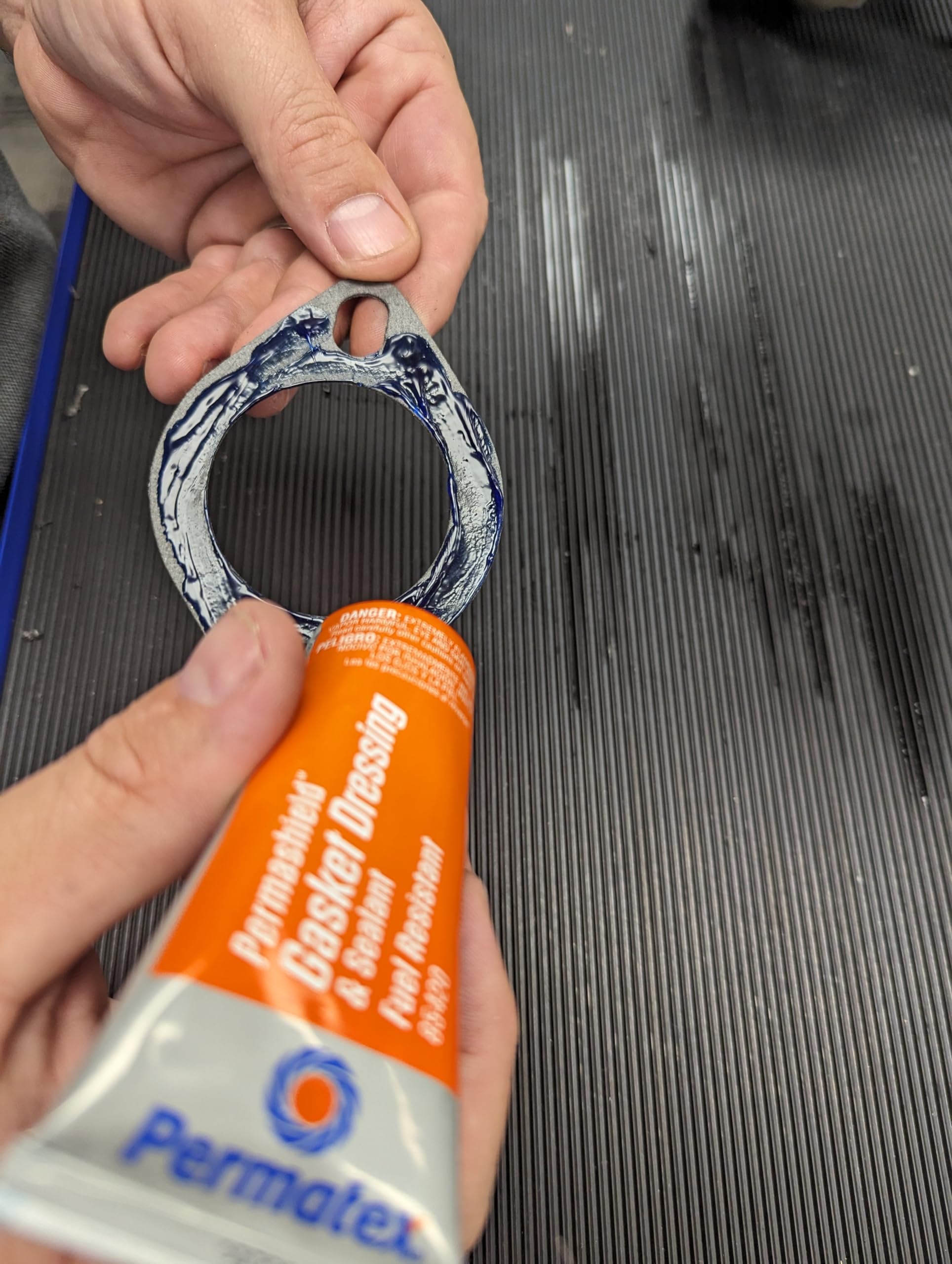 Permatex 85420 Fuel Resistant Permashield Gasket Dressing & Sealant, 2 oz Tube, Orange