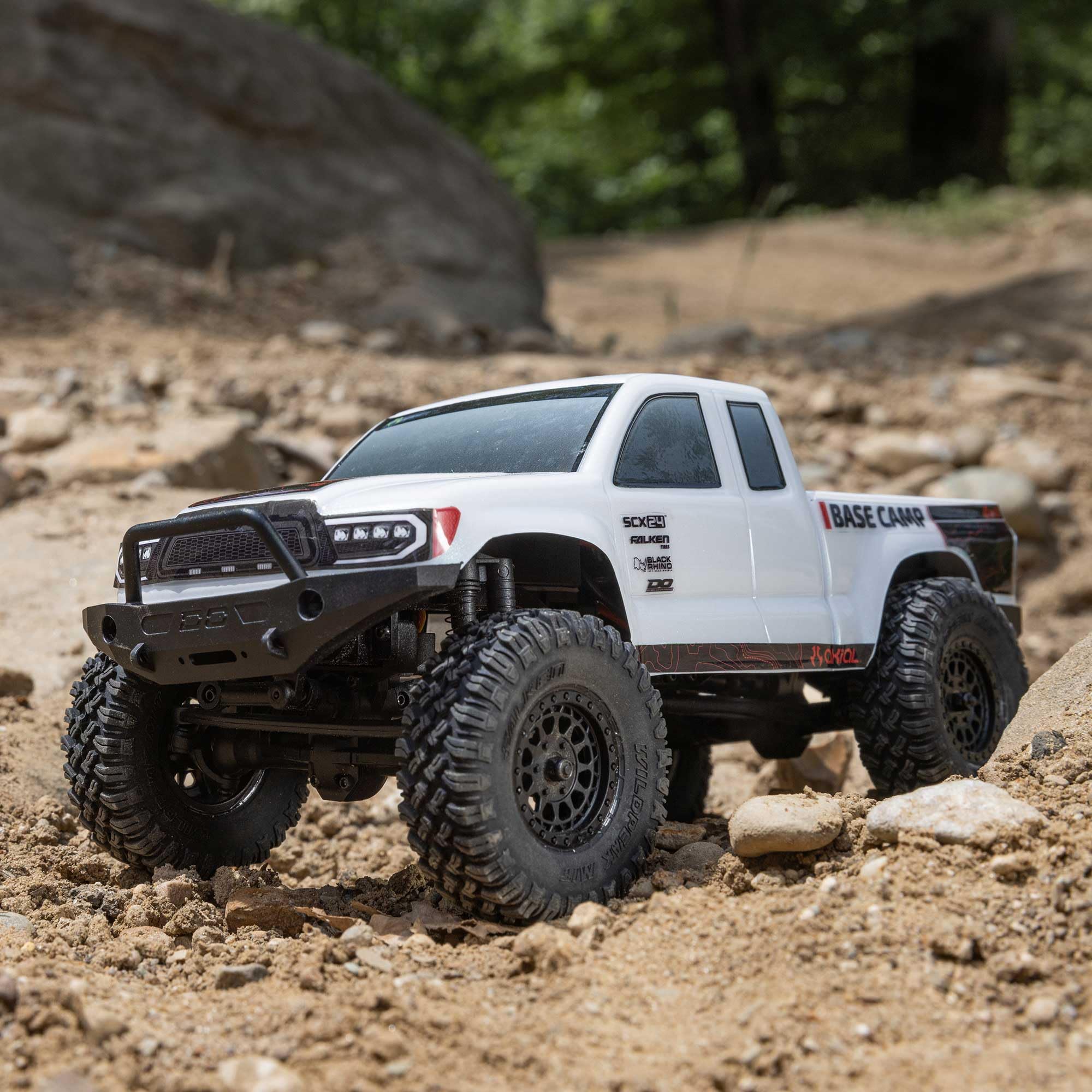 Axial 1/24 RC Truck SCX24 Base Camp 4x4 Rock Crawler Brushed RTR(Everything Needed to Run is Included) - White, AXI-1219T1