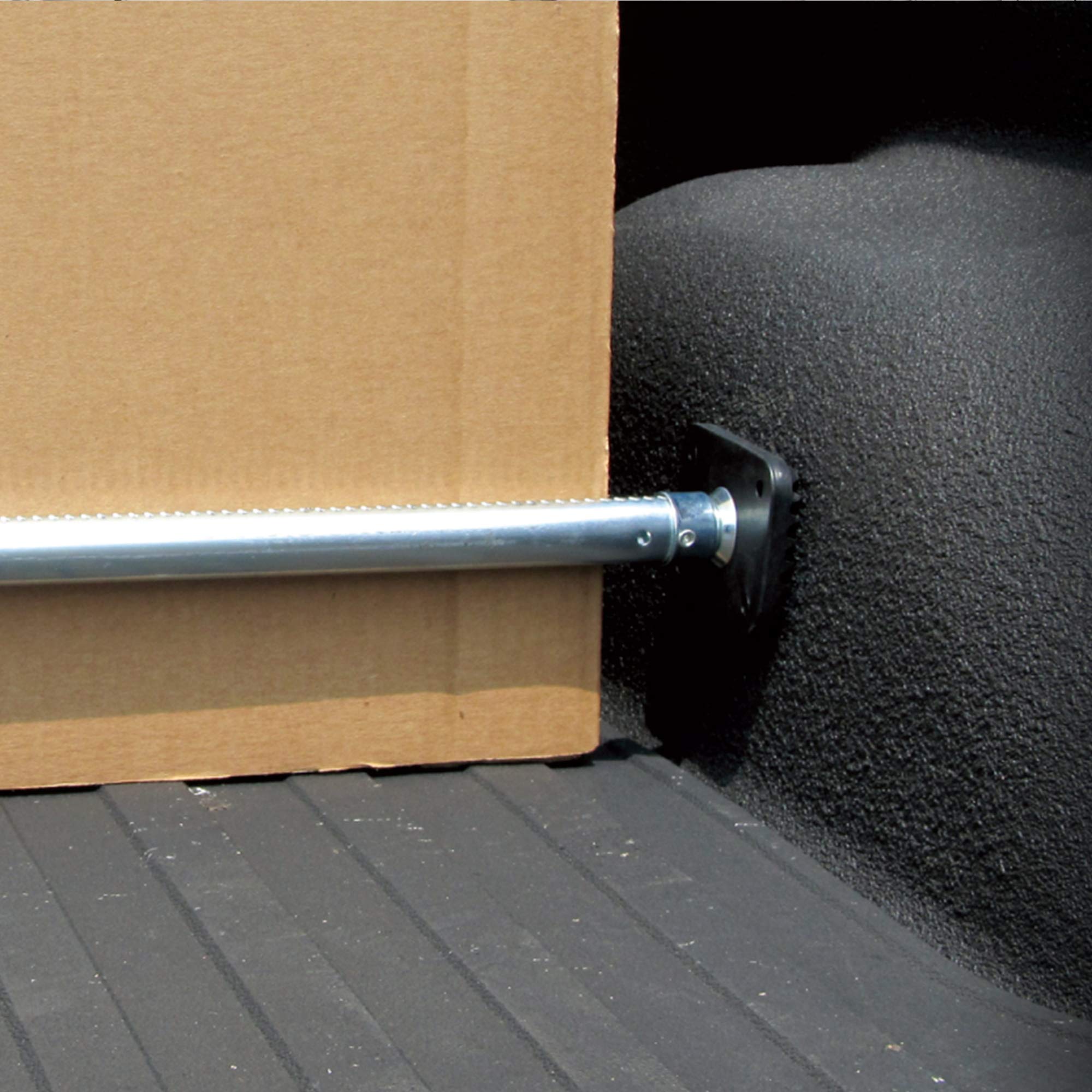 Adjustable CargoSmart Ratcheting Cargo Bar – Size Adjusts from 40” to 70” Wide – Secures Cargo in Back of Pick-Up, SUV or Box Trailer – Heavy-Duty Steel Construction - Easy Install