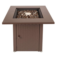 Grant Table Pleasant Hearth OFG007TF Gas Fire Pit, Mocha