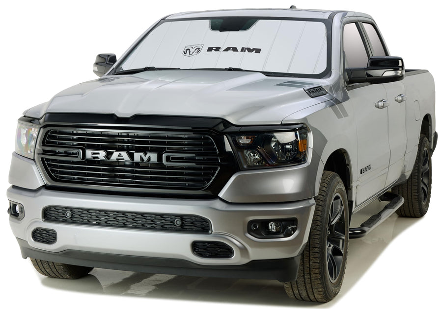 Covercraft Horizontal Logo Ram Truck UVS100 Original Sunscreen | Fits 2009-2024 Dodge Ram 1500 (2019-2024 Classic Only) | Silver