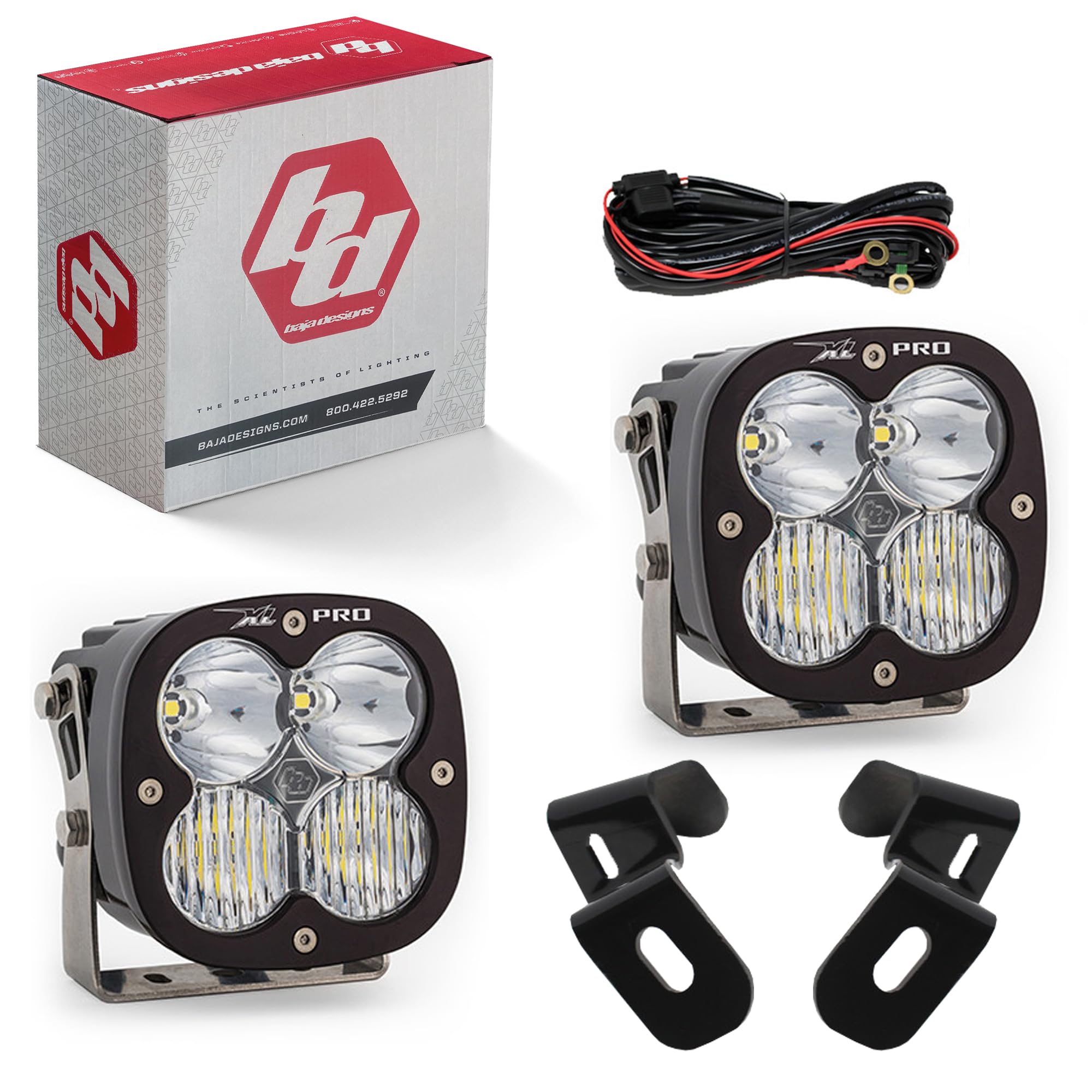Baja Designs A-Pillar Light Kit XL Pro LED for Dodge Ram 2500/3500 2019-22 Truck (Driving/Combo; Clear)