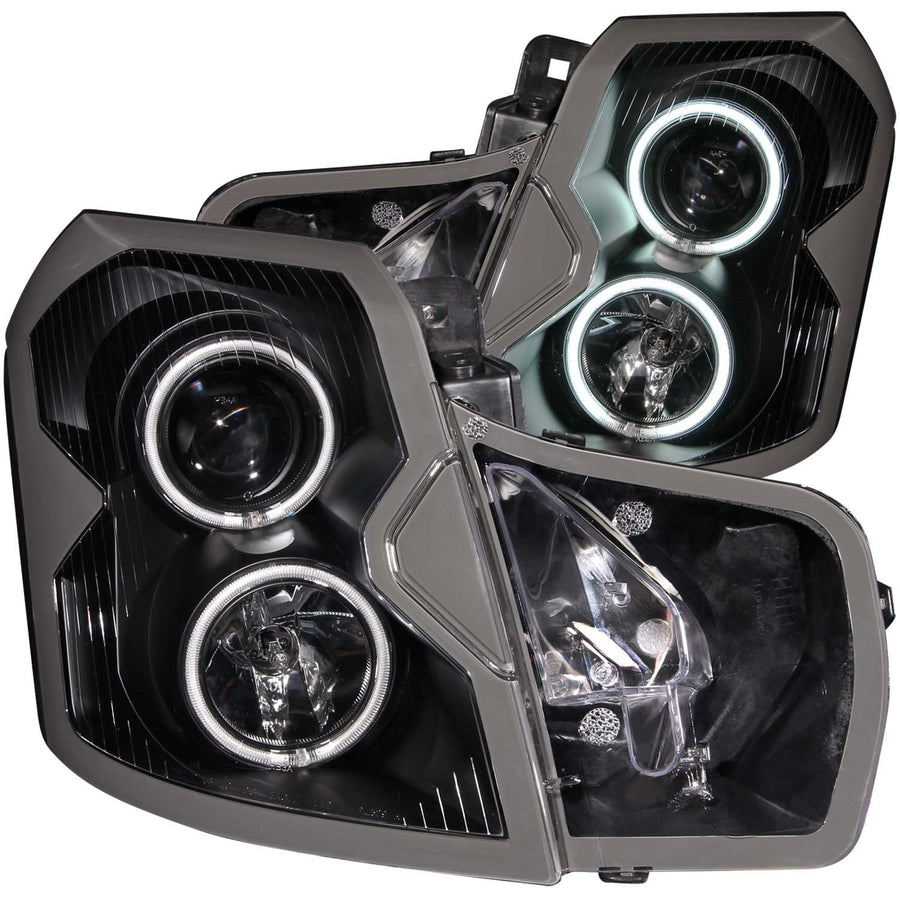 Black Halo ANZO USA Projector Headlights with Clear Lens for Cadillac CTS