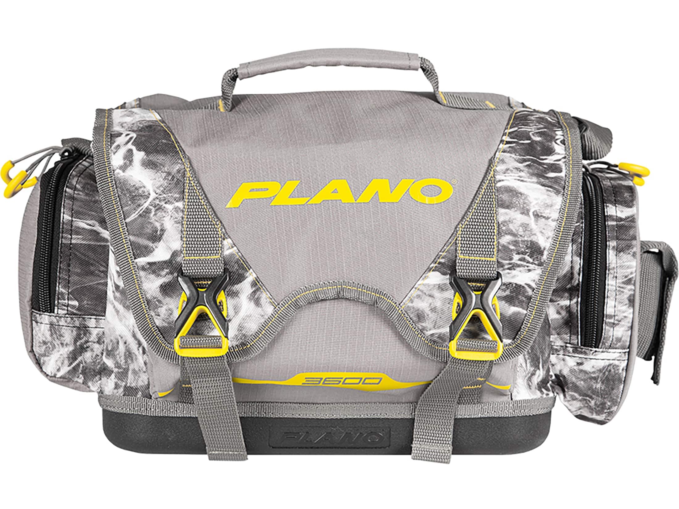 Plano 3600 B-Series Manta Tackle Bag, Manta Camo with Yellow Accents, Includes 4 StowAway Utility Boxes, Soft Fishing Tackle Storage for Offshore & Onshore