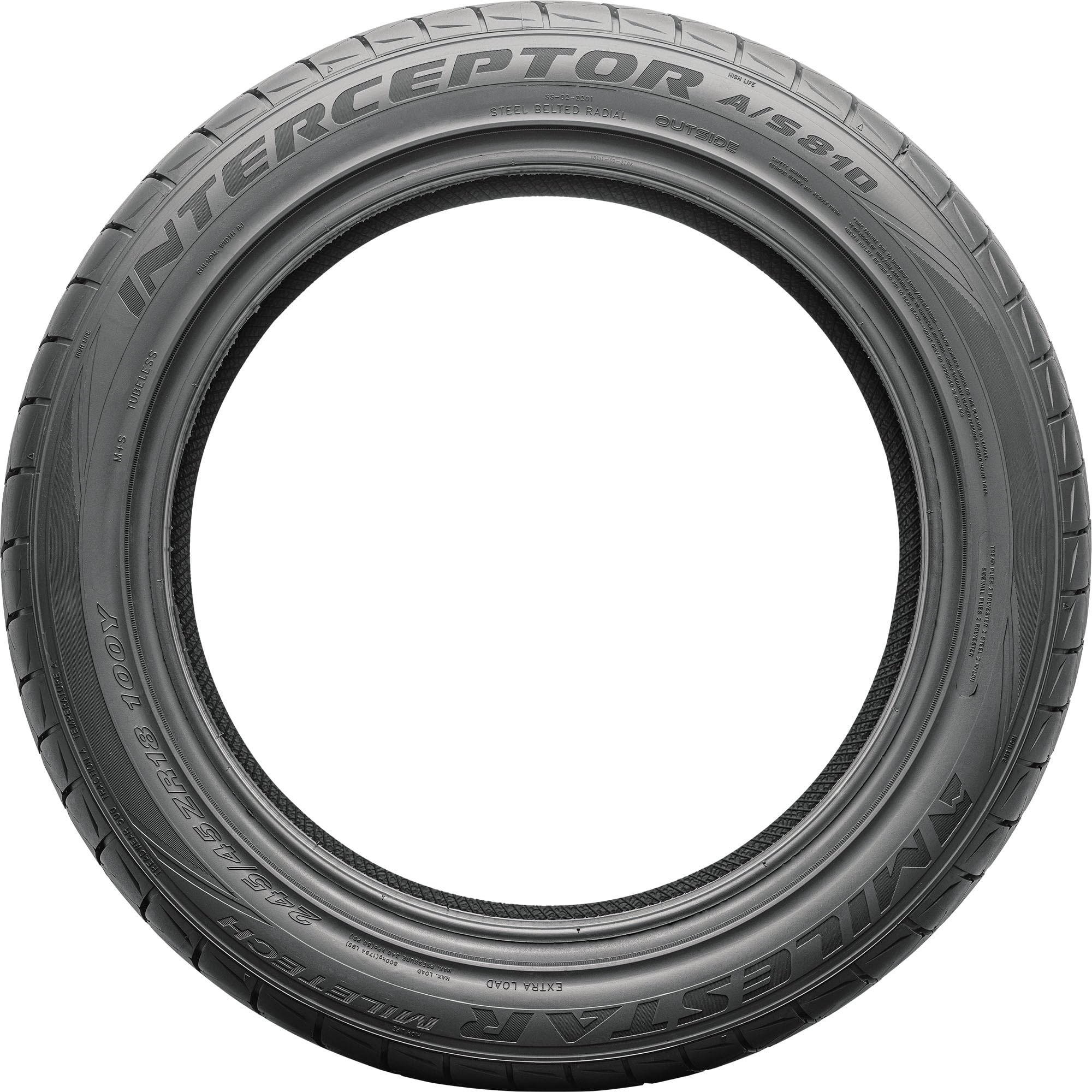 Interceptor Milestar AS810 UHP 205/50ZR17 93W XL Passenger Tire
