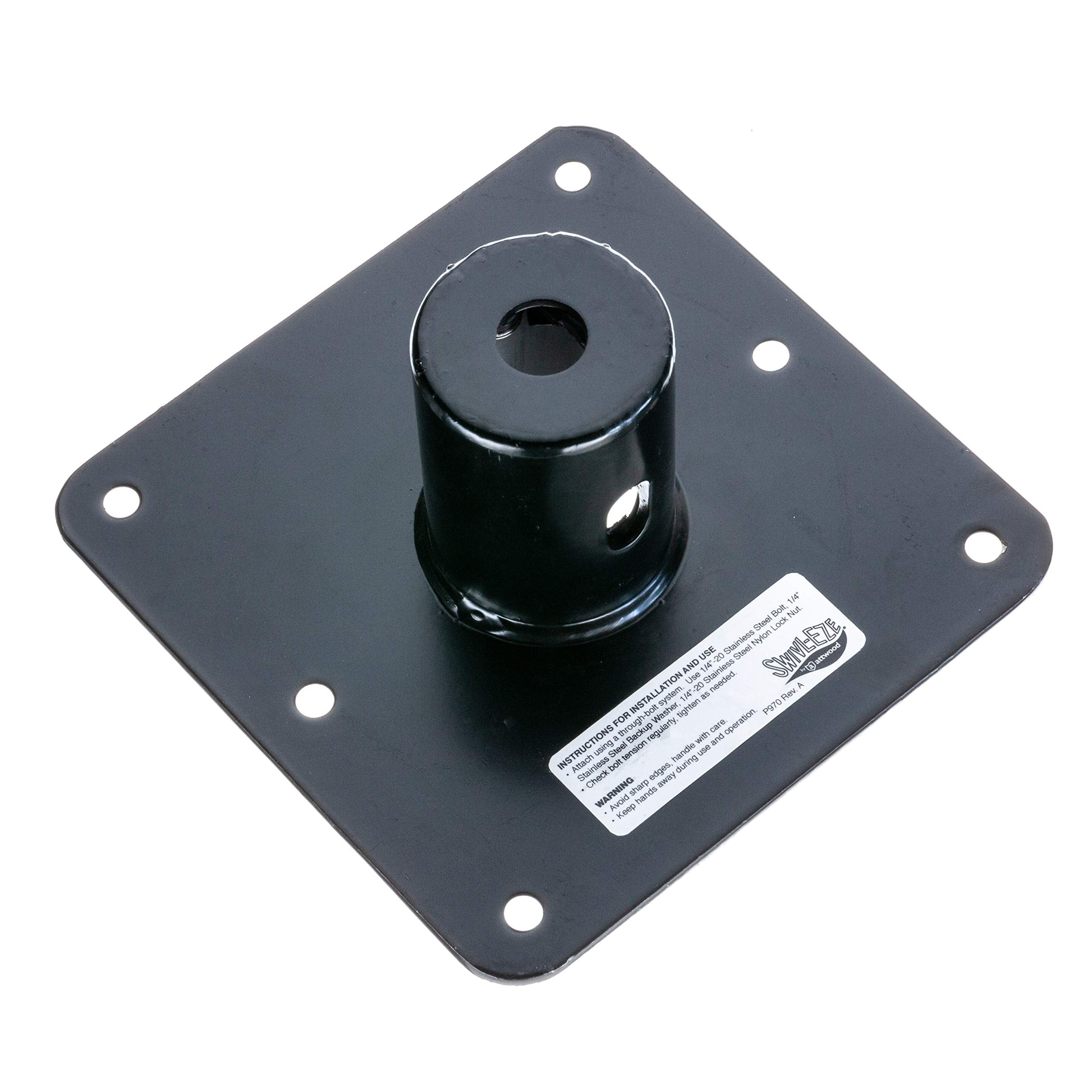 Swivl-Eze 1.77 Series Stainless Steel Snap-Lock Seat Base Plate, 7-Inch x 7-Inch, Square Swivl-Eze