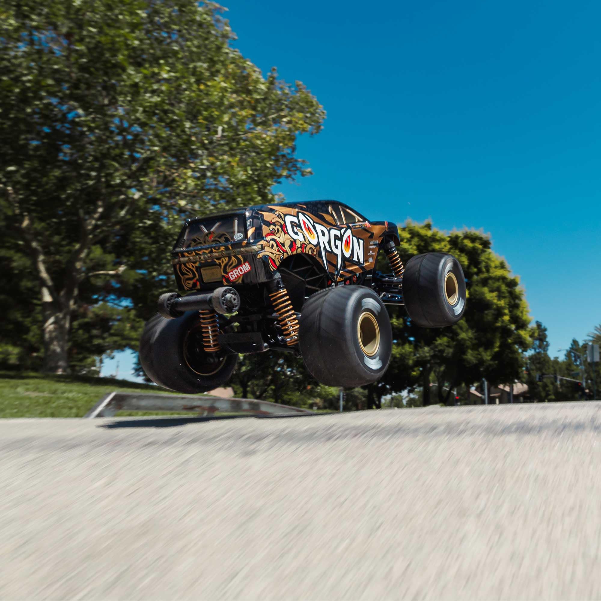 ARRMA 1/16 Gorgon GROM RC Truck 4X4 RTR Brushed Monster Truck (Battery & Charger Included), Bronze, ARA2130T3