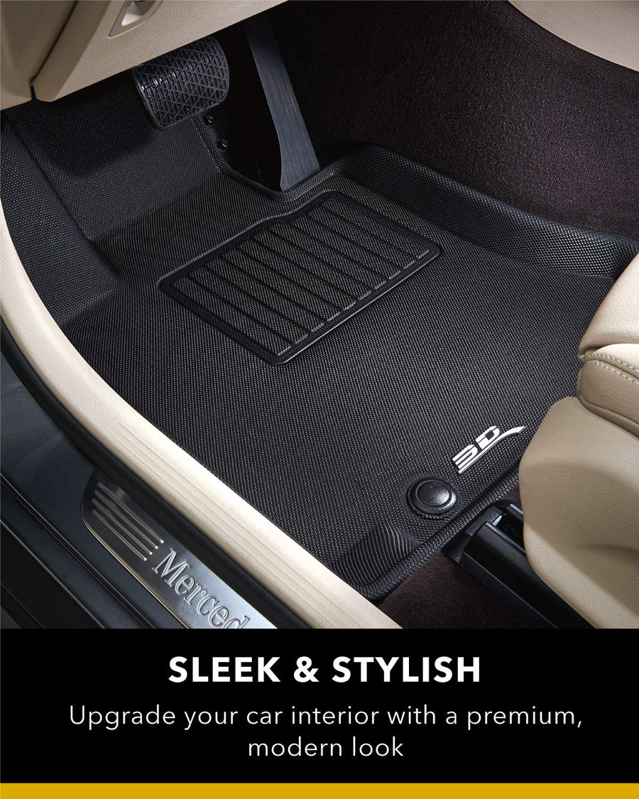 3D MAXpider Kagu Custom Fit Floor Mat (Black) Compatible with Volkswagen TIGUAN 2018-2023 - Second Row