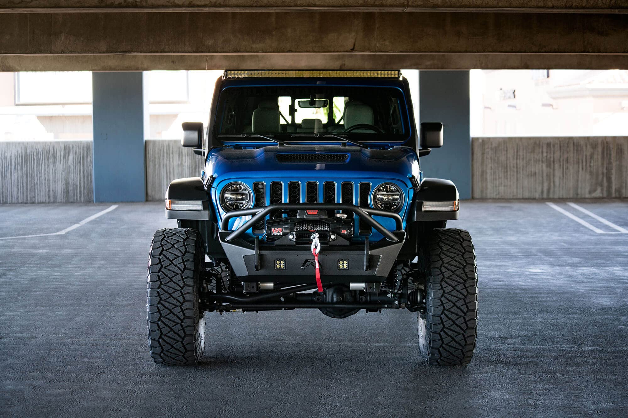 A-Pillar Light Bar Mount | DV8 Offroad | 2020-Current Wrangler JL 392 Edition & Gladiator JT Mojave Edition | Fits 50-52 inch Light Bar | Steel Construction | Mounts Along Windshield