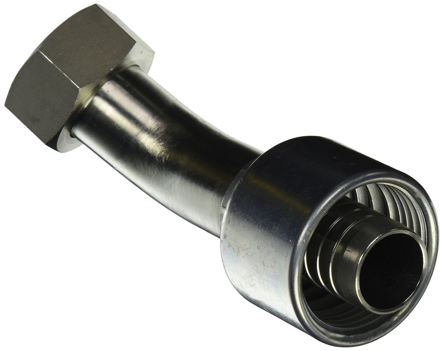 Gates MegaCrimp Couplings 20G-20FBSPORX45, Female British Standard Parallel Pipe O-Ring Swivel, 45 Bent Tube, 1 1/4" ID, 5"