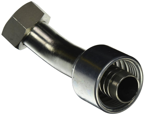Gates MegaCrimp Couplings 20G-20FBSPORX45, Female British Standard Parallel Pipe O-Ring Swivel, 45 Bent Tube, 1 1/4" ID, 5"