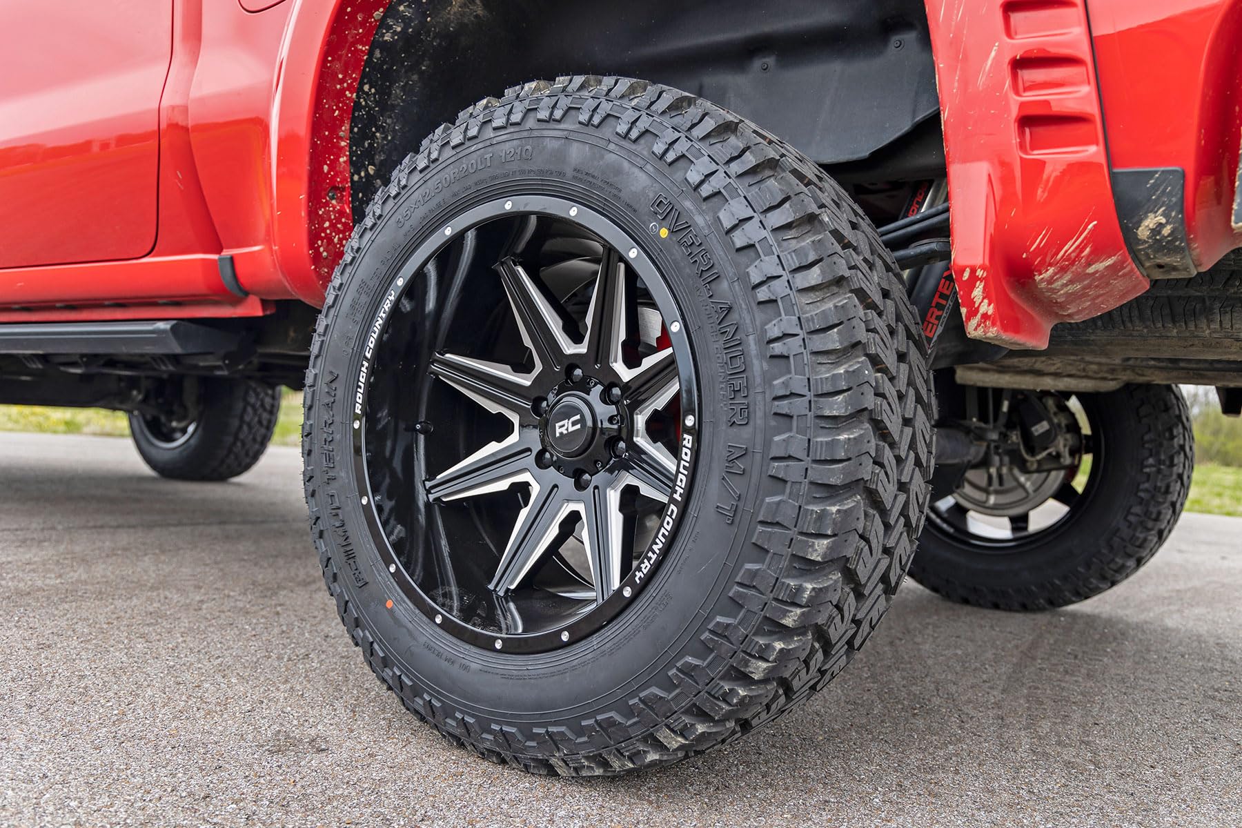 Rough Country One-Piece 91M Series Aluminum Wheel - 20x12, 8x170mm Bolt Pattern, 44mm Offset, Gloss Black