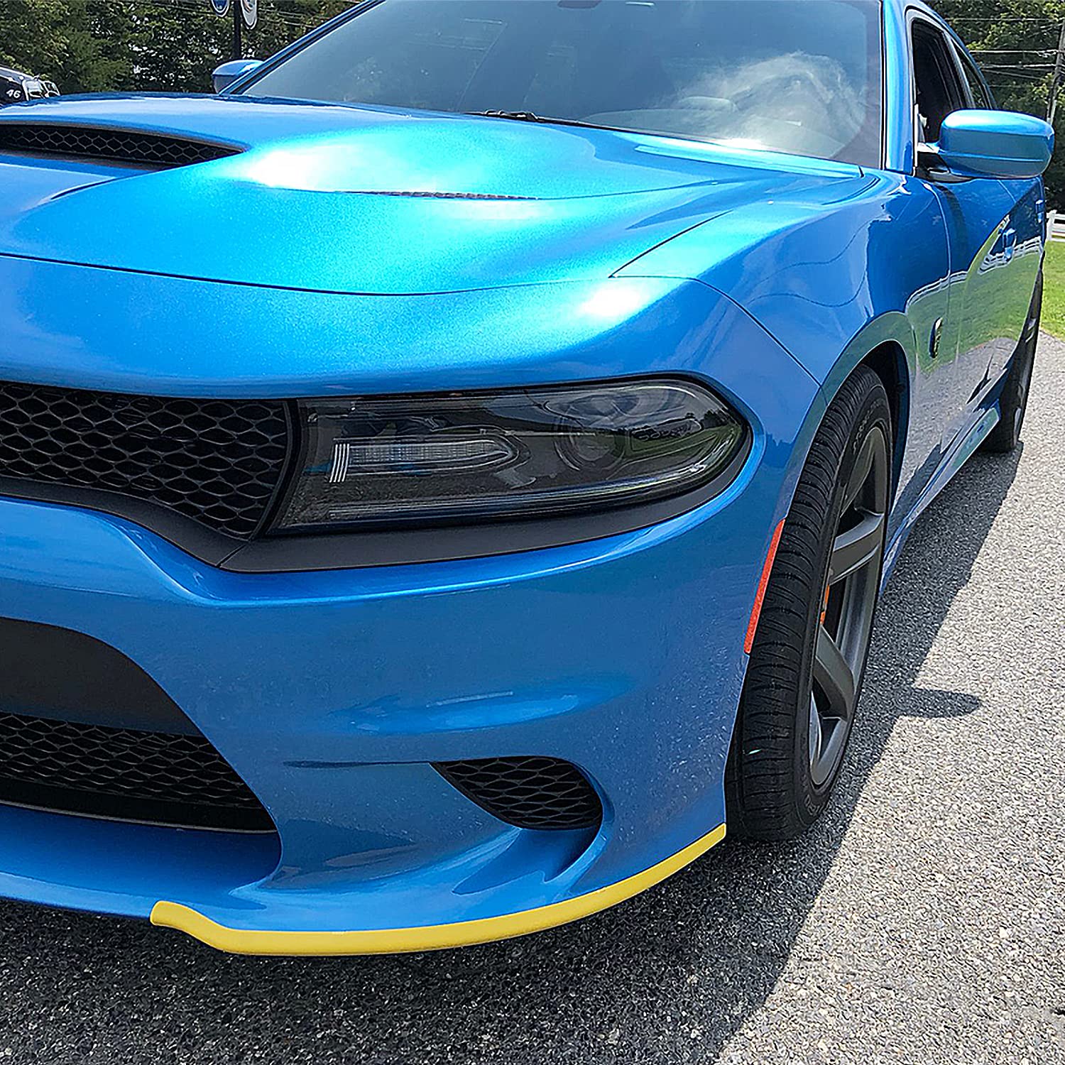 Front Lip Protectors Spec-D Tuning Flippers Splitter Compatible with Dodge Charger SRT Scat 2015-2019