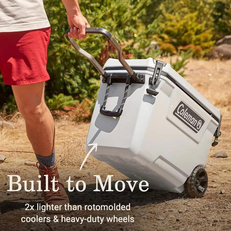 Coleman Convoy Series Ice Chest 65 Quart Cooler with Wheels