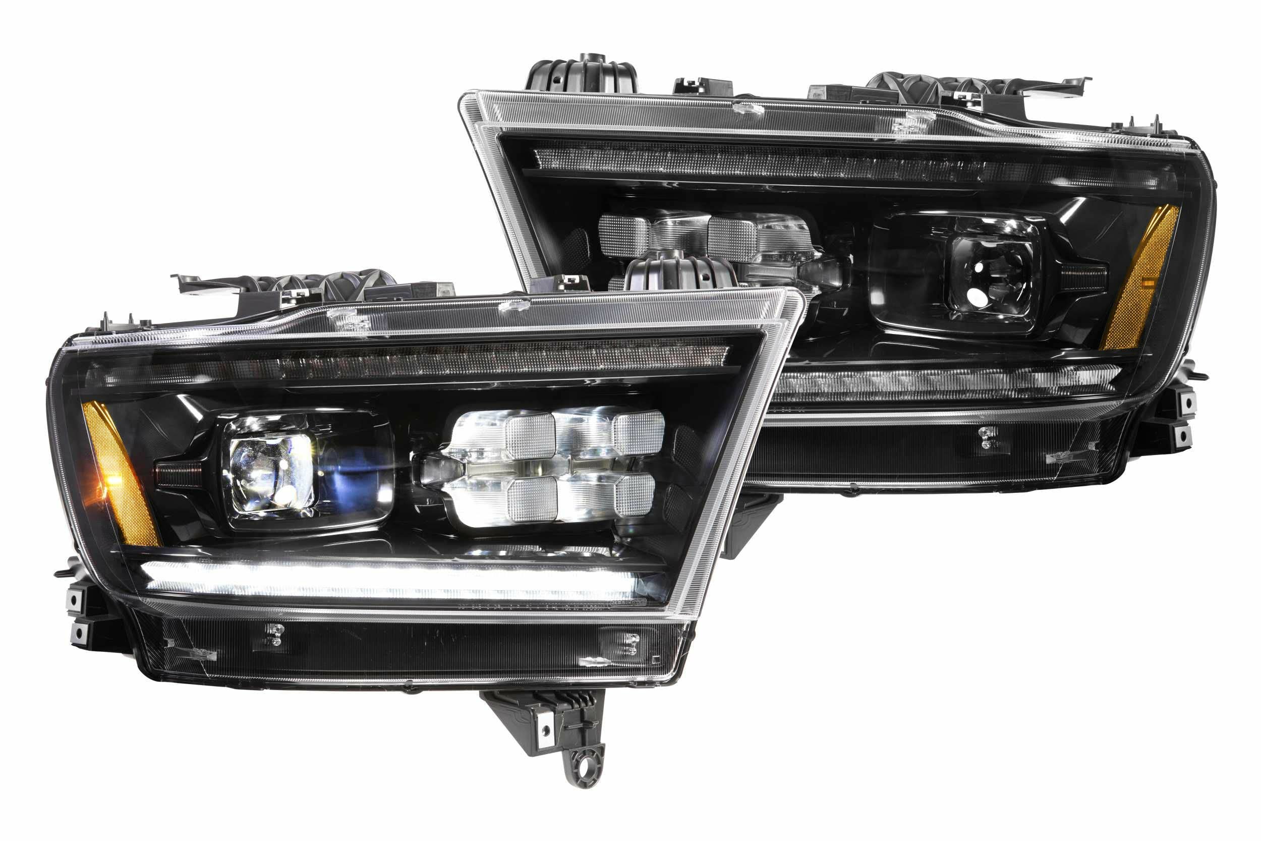 Morimoto LED XB Headlight Housing Upgrade, Fits 2019+ Dodge Ram 1500, Plug and Play Replacement, DOT Approved LED Assembly with Switchback Sequential Turn Signals & UV Coated Lens (1x LF523-ASM)