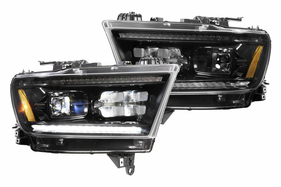 Morimoto LED XB Headlight Housing Upgrade, Fits 2019+ Dodge Ram 1500, Plug and Play Replacement, DOT Approved LED Assembly with Switchback Sequential Turn Signals & UV Coated Lens (1x LF523-ASM)