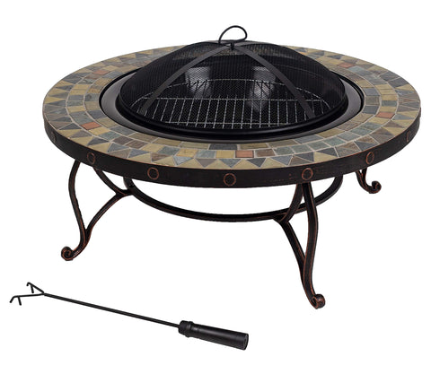 Juniper Pleasant Hearth Slate Top Fire Pit