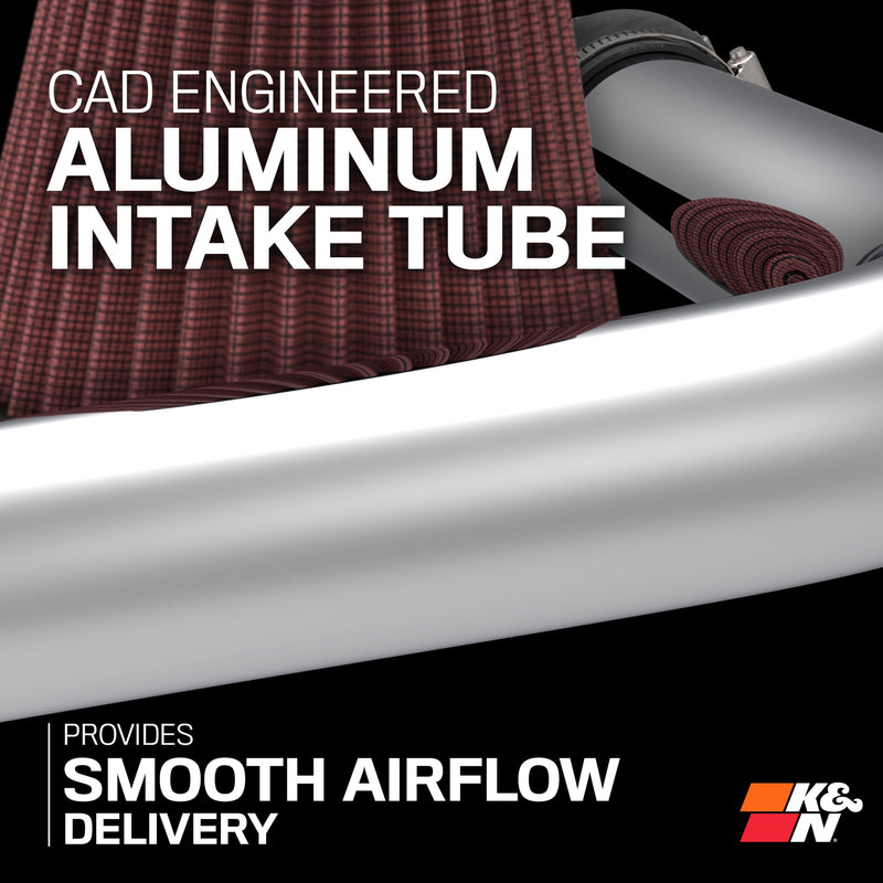 Cold Air Intake System K&N: High-Flow Air Filter, Increase Performance & Acceleration: Compatible with 2016-2024 Chevrolet: Camaro SS, 69-4534TP