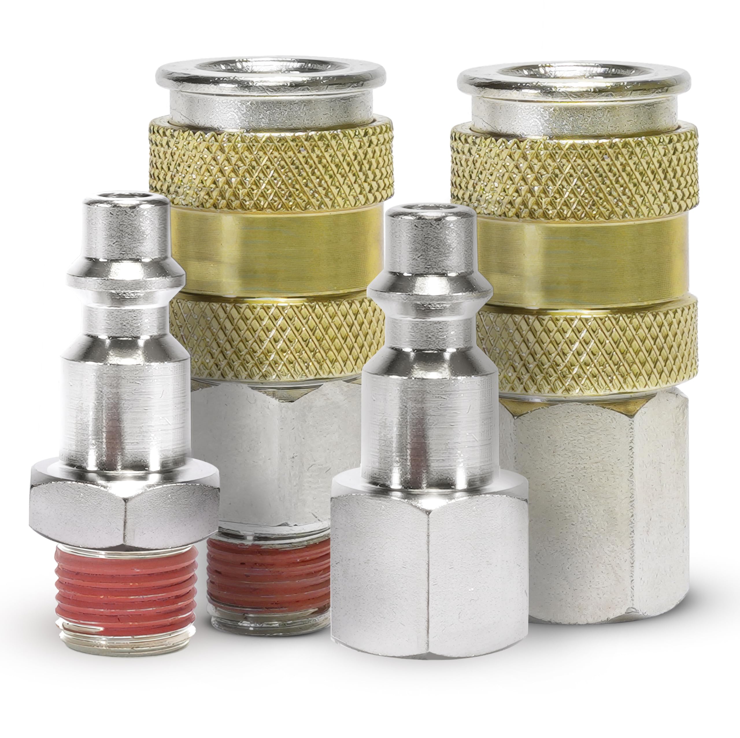 High Flow Couplers 1/4" NPT M & F, Quick Connect Studs 1/4" M & F, NO LOGO