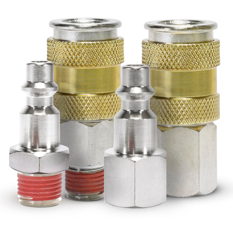 High Flow Couplers 1/4" NPT M & F, Quick Connect Studs 1/4" M & F, NO LOGO