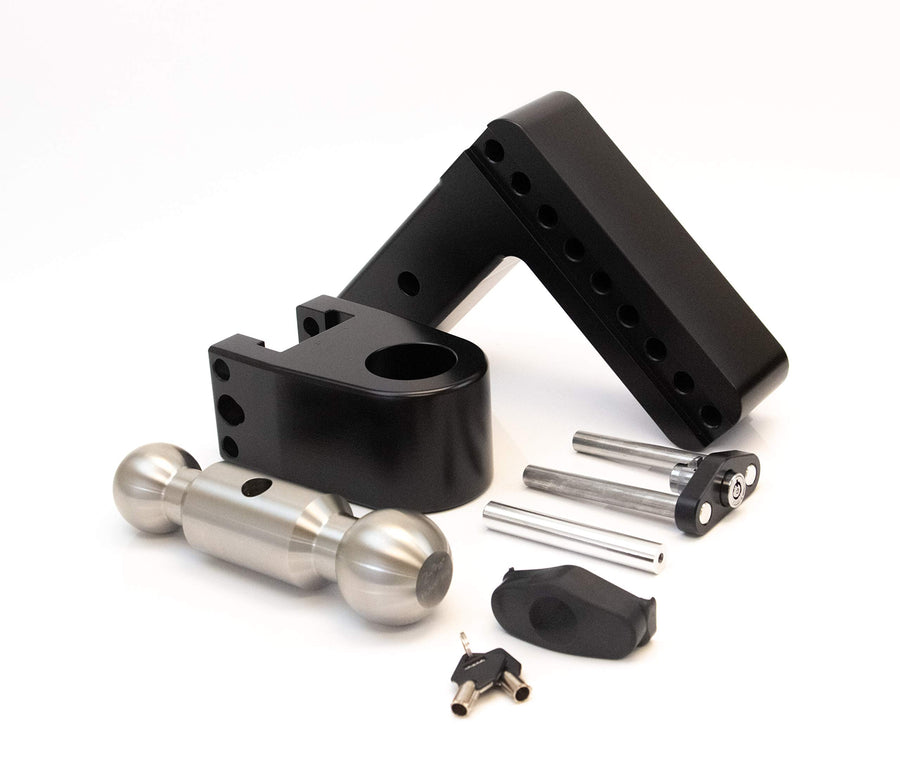 Drop Hitch Receiver Weigh Safe LTB6-2.5-CER-BLA: 2.5 Inches Adjustable, Black