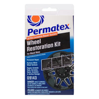 Wheel Restoration Kit Permatex 09143 - Black - Easy-to-Use Do It Yourself Kit Repairs Unappealing Wheel Damage Including Curbside Rash, Corrosion, and Scuffs for Like New Appearance