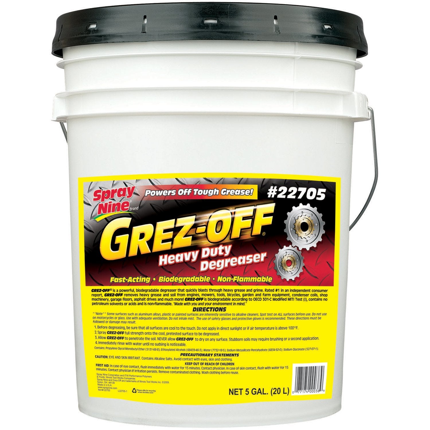 Grez-Off Spray Nine 22705 Heavy Duty Degreaser - 5 Gallon