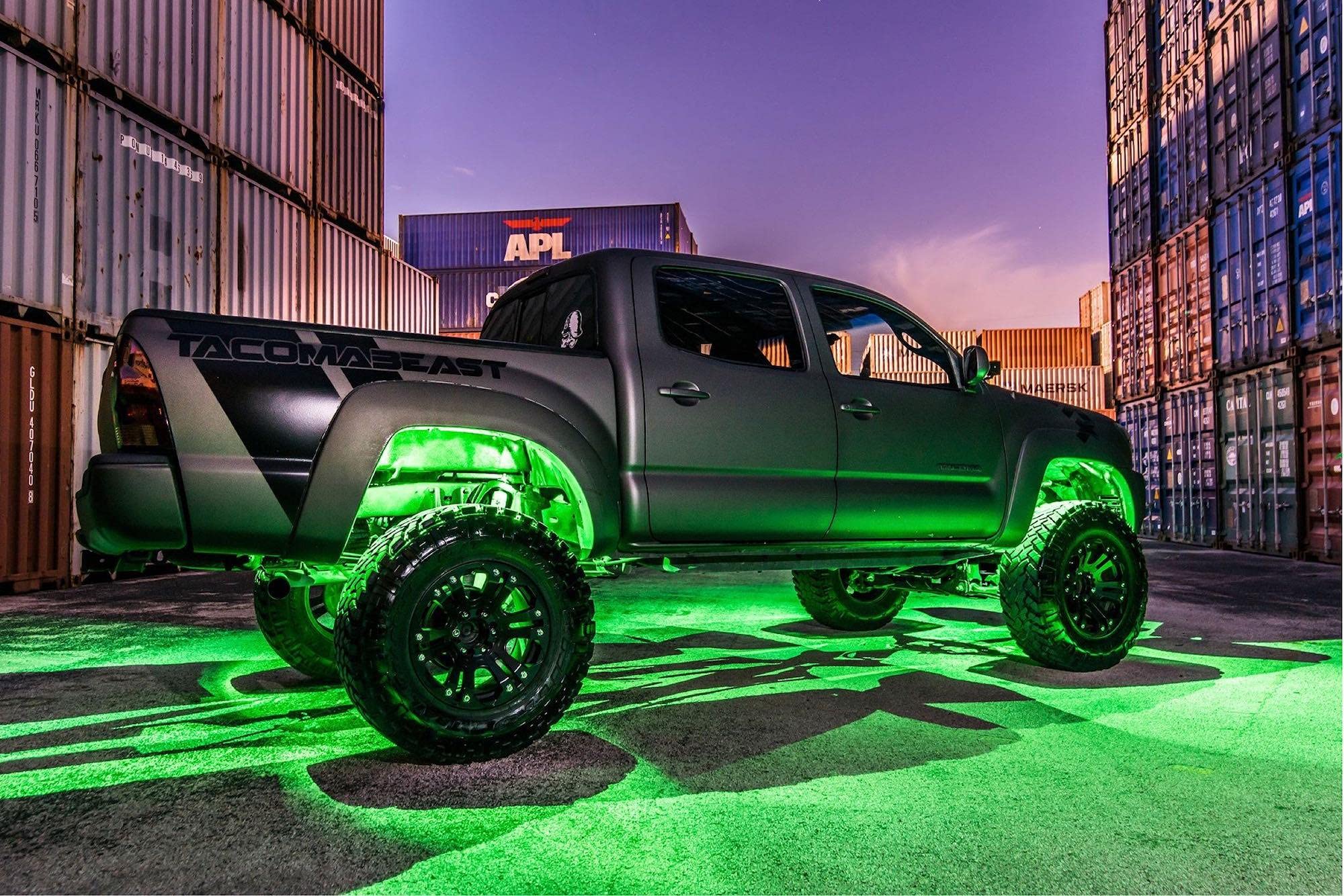 Profile Pixel Performance Rock Light, (Green) LED Lights for Jeeps, Trucks, ATV's, Golf carts, Trailers etc. Durable Powdercoated Aluminum Design, Bah Proof, IP67 Waterproof (1x XT95)