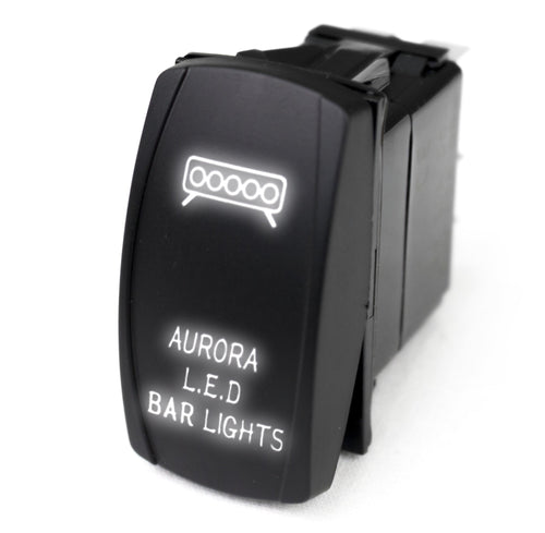 Rocker Switch Race Sport RSLJ47W w/ White LED Radiance LED