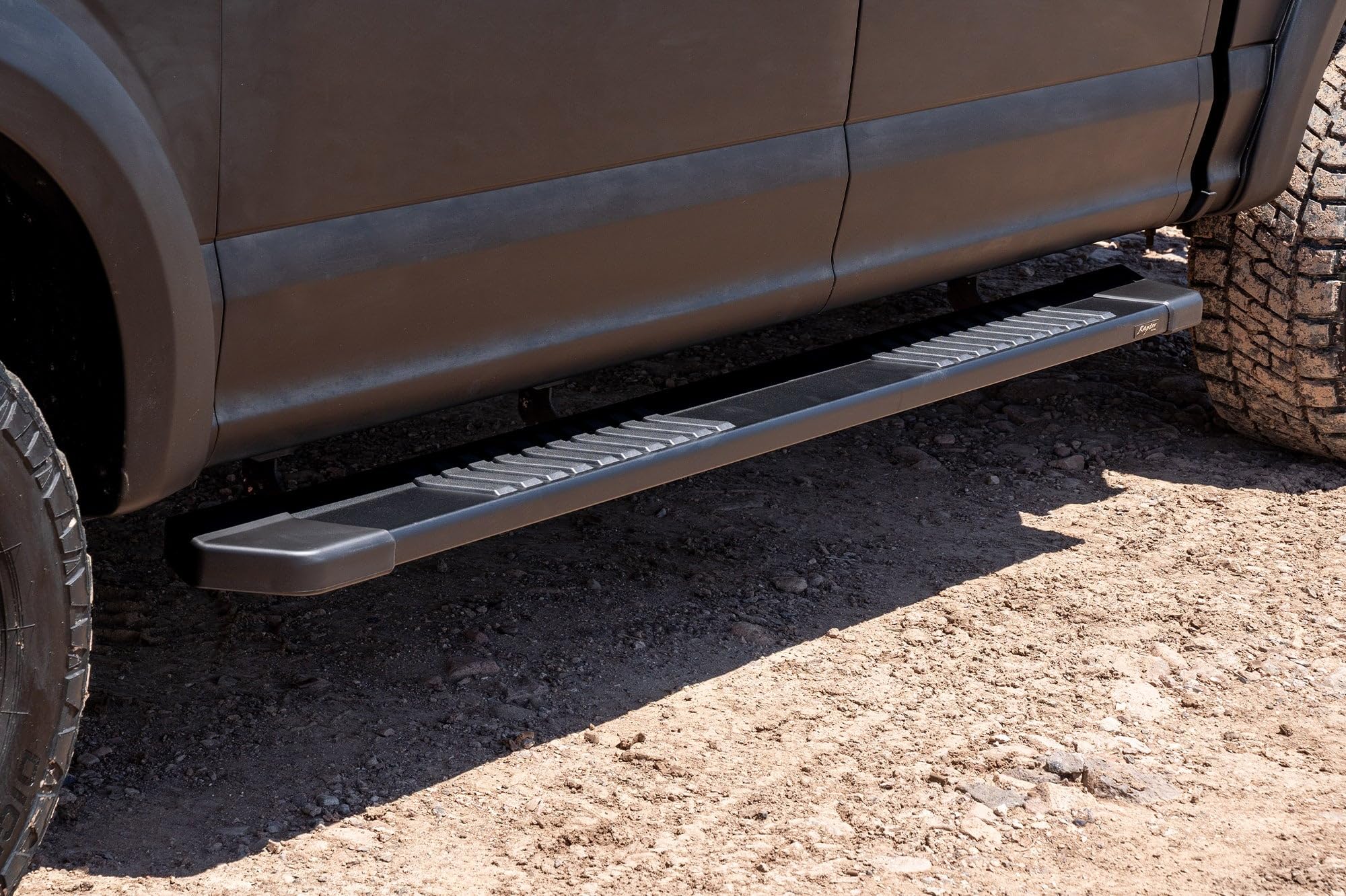 Running Boards Raptor Series Steps 6in OEM Style Black Aluminum Compatible with SuperCrew 15-26 F-150 17-26 F-260/F-350 Super Duty