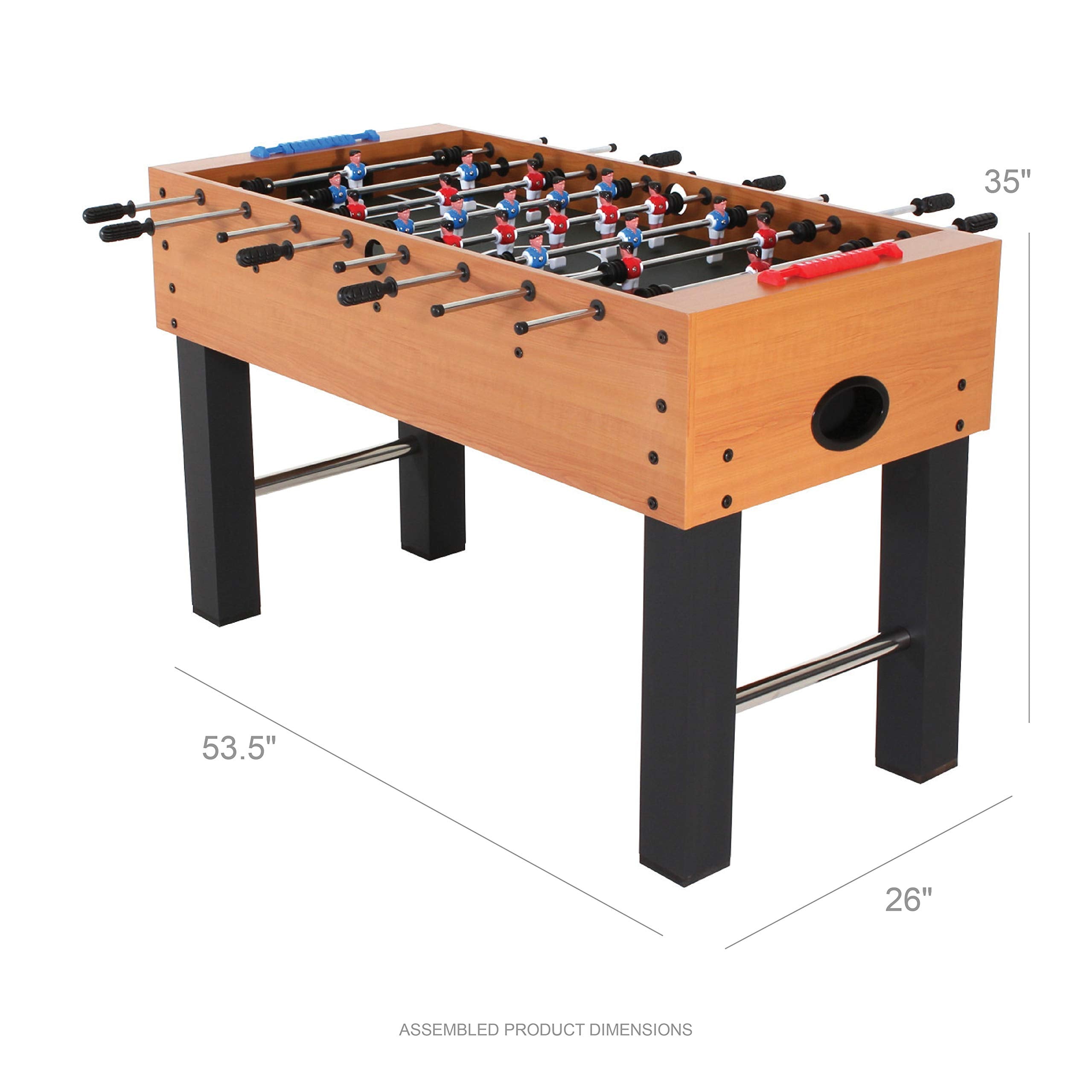 Charger American Legend 52” Foosball Table with Abacus-Style Scoring and Internal Ball Return System
