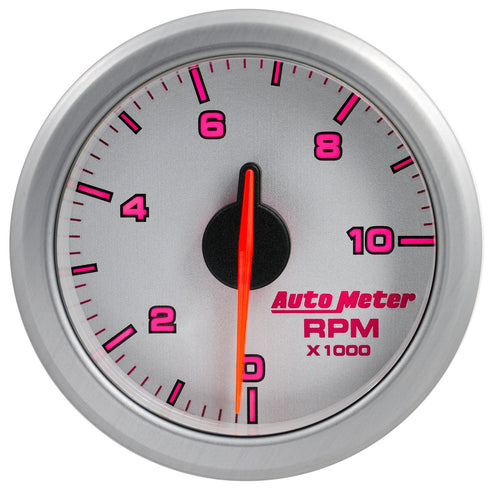 2-1/16" AutoMeter Tach, 0-10,000 RPM, Airdrive, Silver 9197-UL