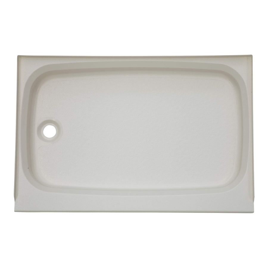 24" x 36" Lippert Replacement Parchment RV Shower Pan with Left Drain for Travel Trailers, 5th Wheels, and Motorhomes - 342922