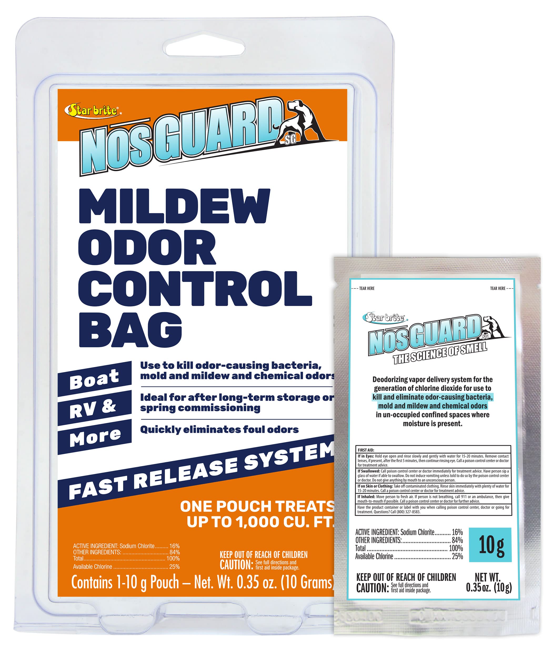 Mildew Odor Control STAR BRITE - Fast Release System - Ideal for Boat, RV, Auto & Cabins Coming Out of Storage - Permanently Remove Odor in 4-6 Hours (89970)