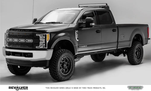 Revolver Grille, 2017-2019 Super Duty Black, 1 Pc, Replacement with (4) 6" LEDs, Does Not Fit Vehicles with Camera - PN #6515641