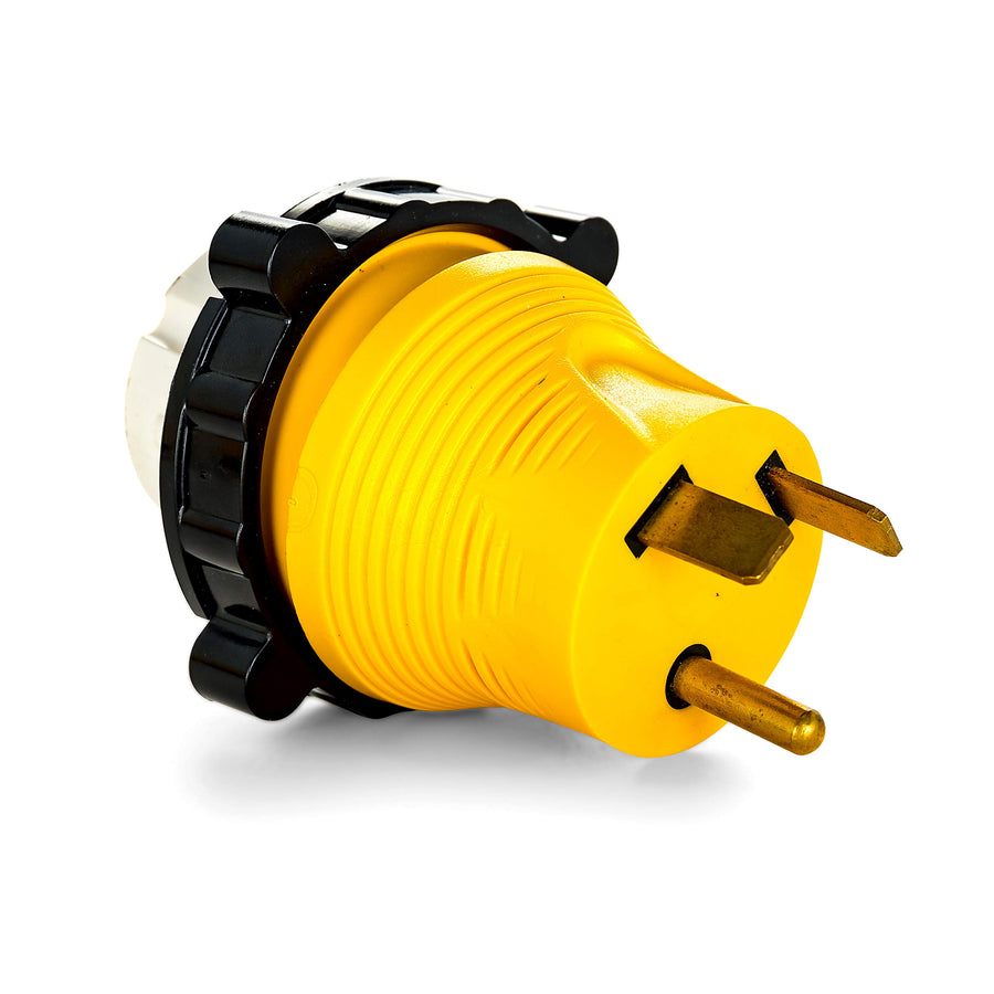 Camco 30A-50A Power Grip RV Locking Adapter | Compatible with 50-Amp Locking Plugs | Weatherproof Connection | 125 Volt / 3750 Watt (55643)