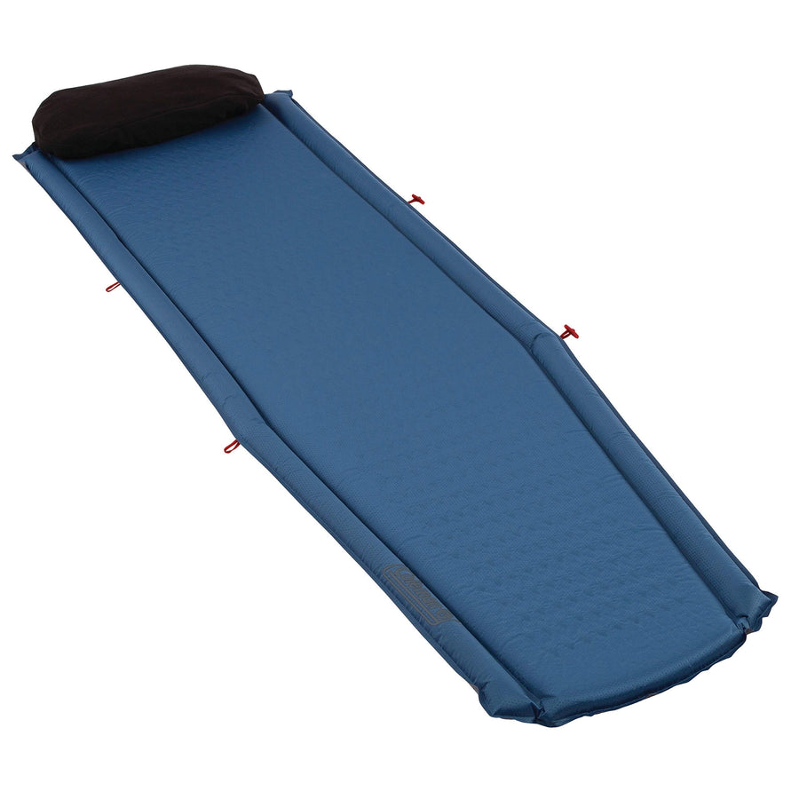 Coleman Self-Inflating Silverton Sleeping Pad, Lightweight Camping Pad with Pillow, Comfortable Sleeping Mat with Side Bumpers, Easy Inflation