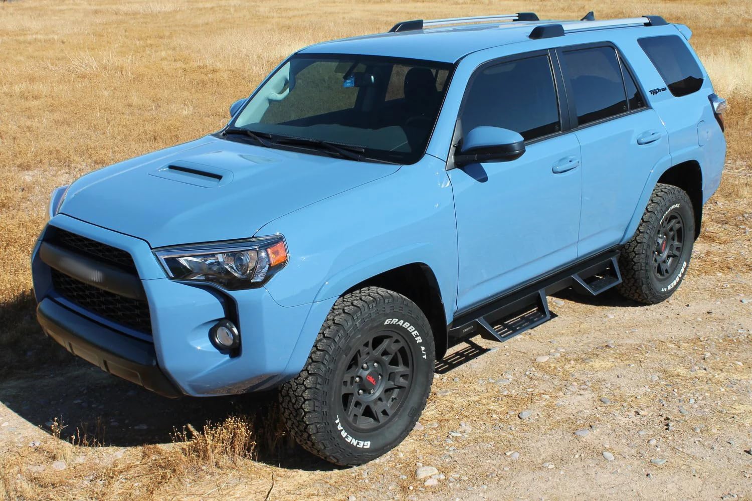 Black Magnum RT Gen 2 Drop Steps Running Boards Compatible with 2010-2024 4Runner Without Lower Door Cladding/Trim