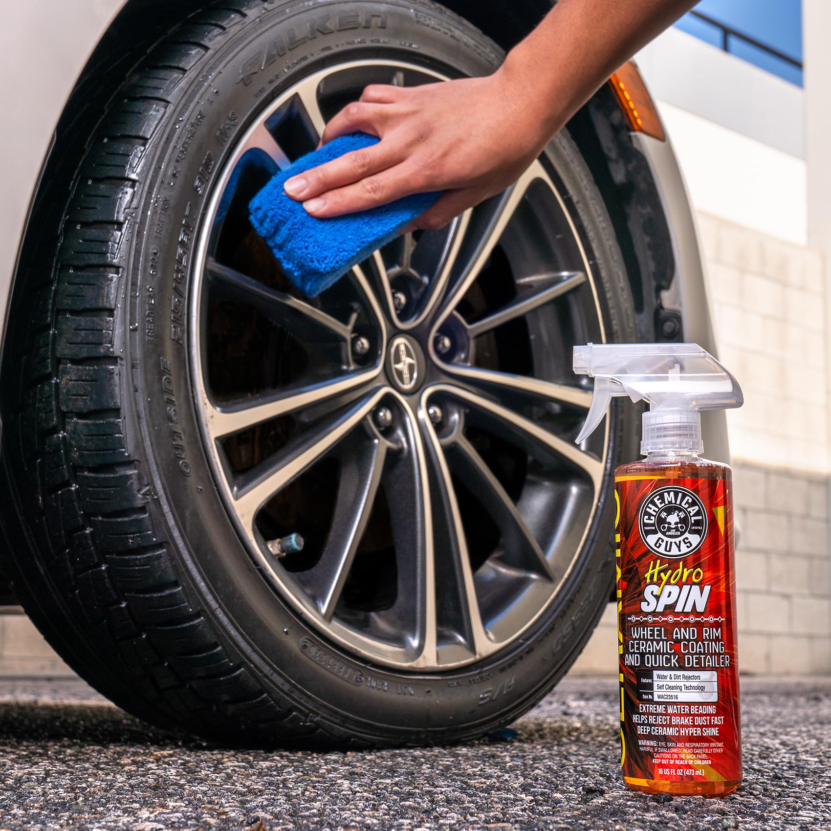 Chemical Guys HydroSpin Ceramic Coating and Quick Detailer Spray - 16 oz Protects Wheels, Rims & Brake Parts with Hydrophobic Shine