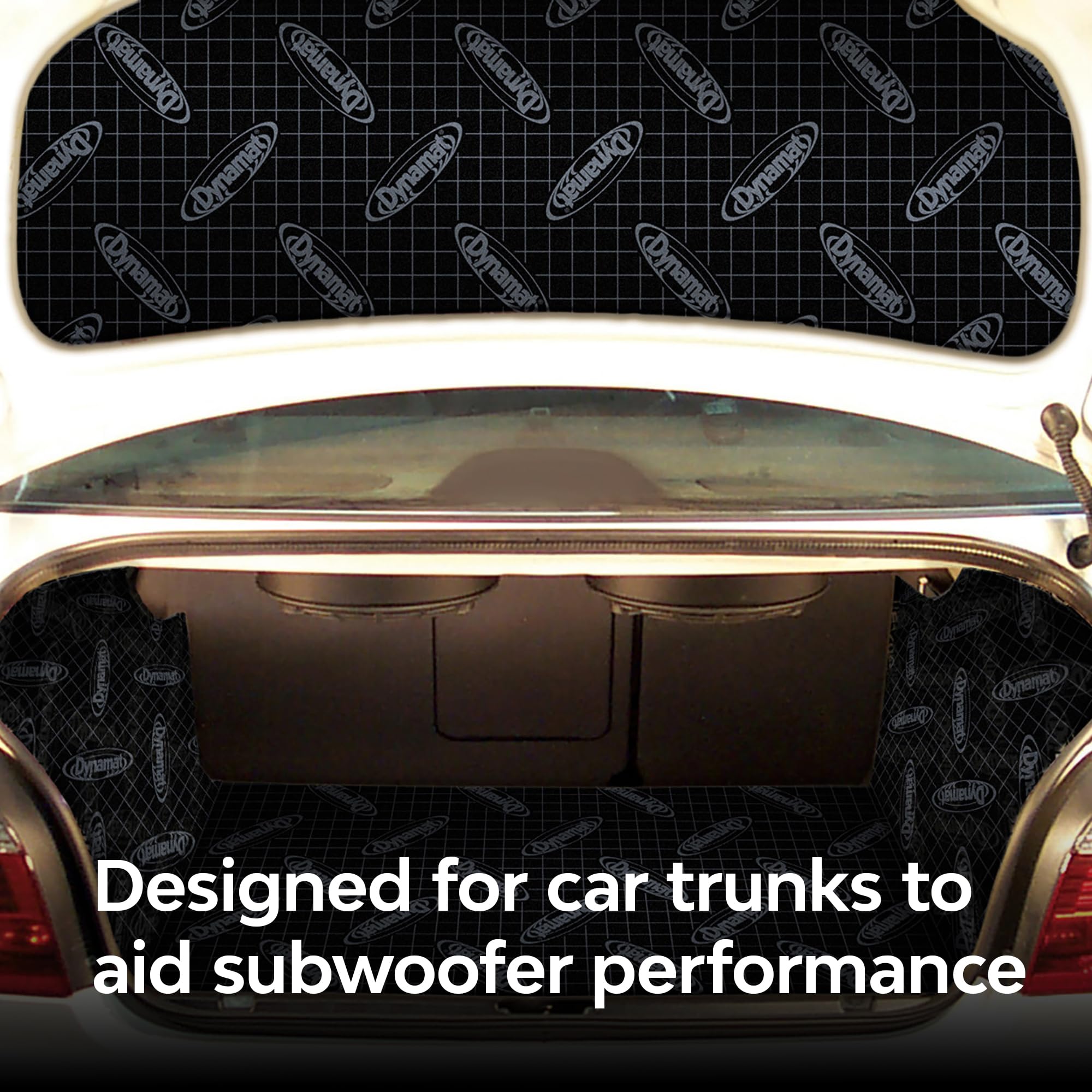 Dynamat Xtreme Car Insulation Sound Deadening Trunk Kit 19405 – Pre Cut Noise Dampening to Help Your Subwoofer Perform – Easy Self Adhesive Install – Made in USA – 5 Sheets 18”x32”, 20 sq ft total
