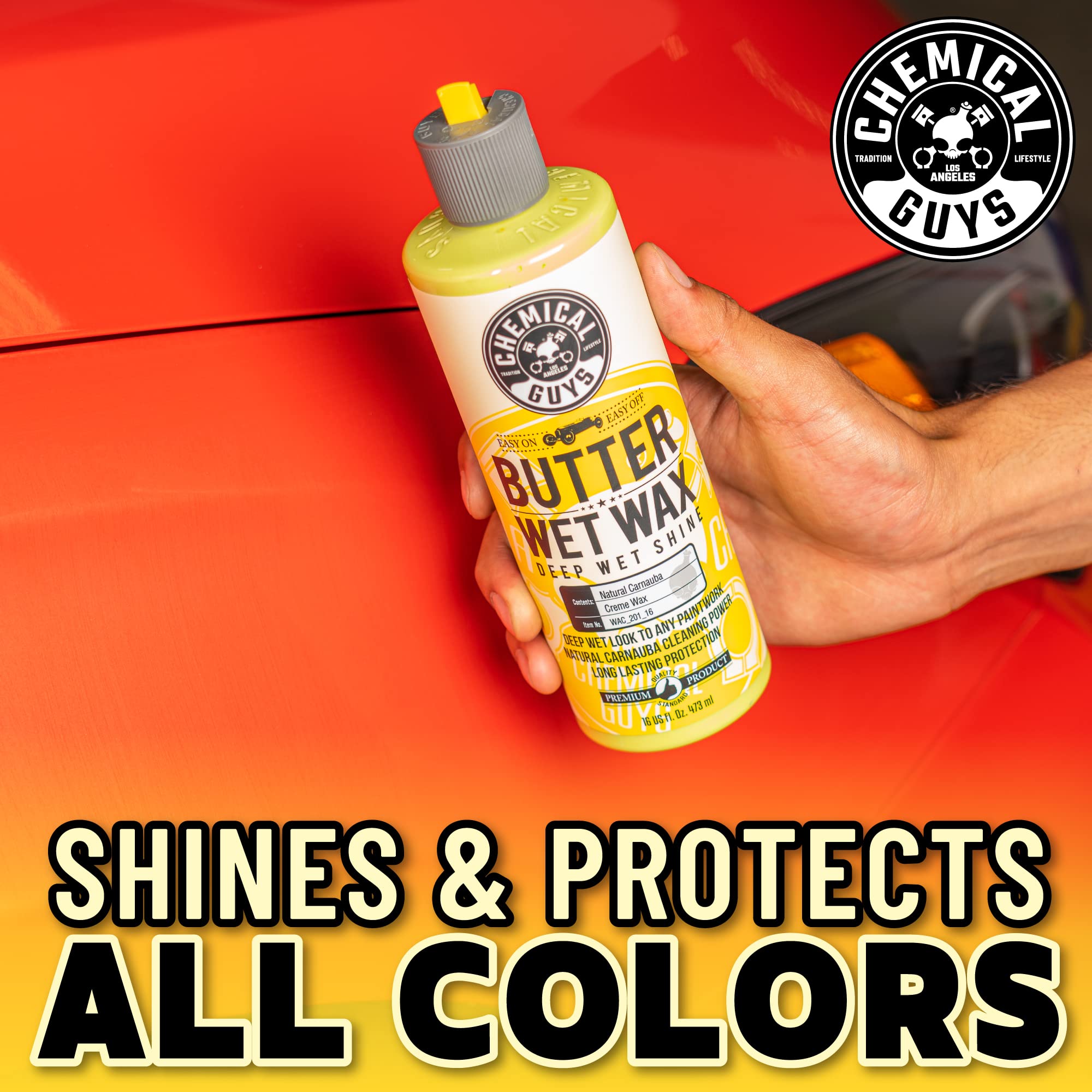 Chemical Guys Butter Wet Wax WAC_201, Deep Wet Shine for Cars, Trucks, SUVs, RVs & More, 128 fl oz (1 Gallon) Banana Scent