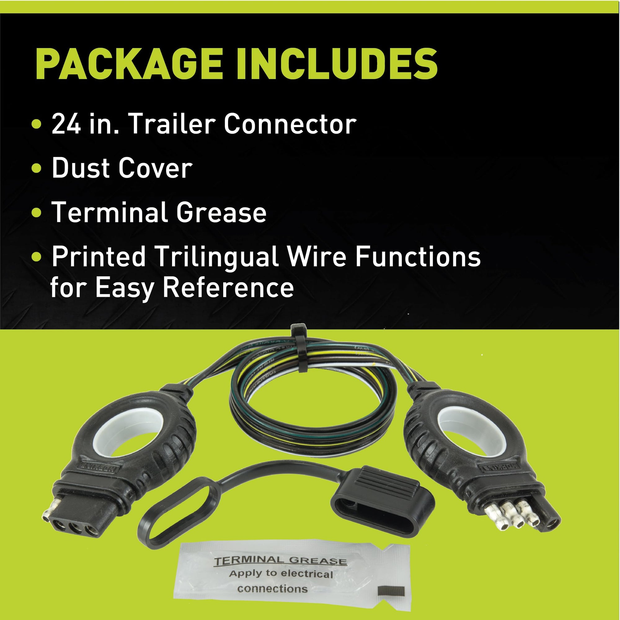 Endurance Hopkins Towing Solutions 47004 Easy-Pull 24" 4 Flat Extension Trailer Connector