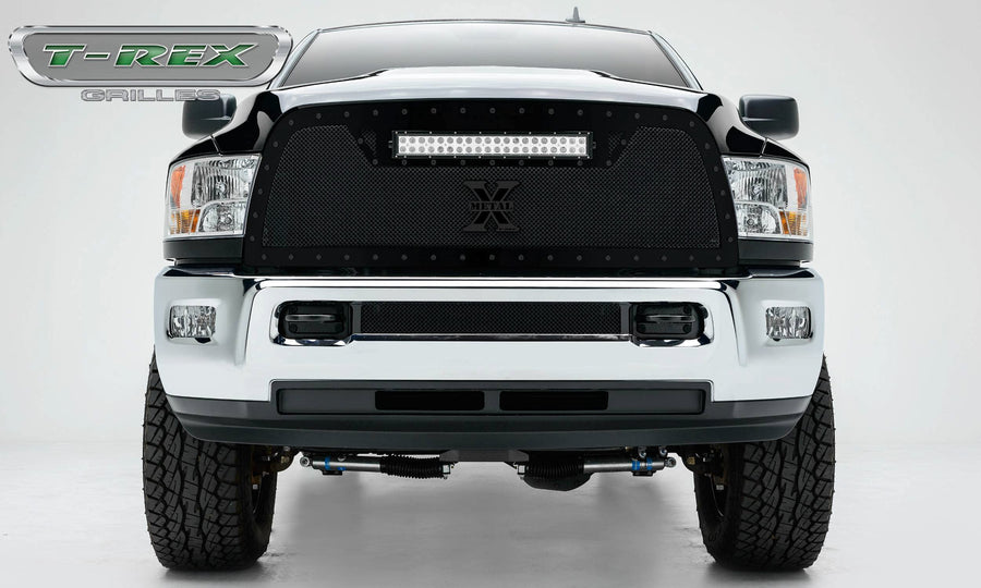 Stealth Torch Grille 2010-2012 Ram 2500, 3500, Black, 1 Pc, Replacement, Black Studs with (1) 20" LED - PN #6314531-BR