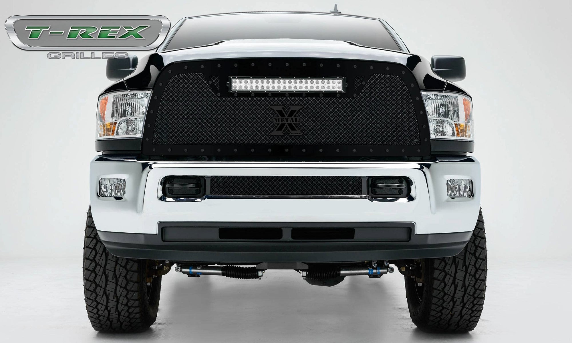 Stealth Torch Grille 2010-2012 Ram 2500, 3500, Black, 1 Pc, Replacement, Black Studs with (1) 20" LED - PN #6314531-BR