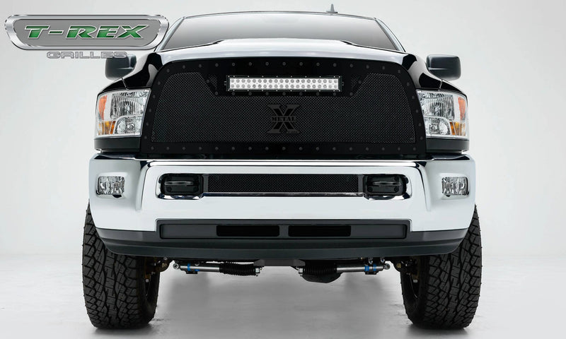 Stealth Torch Grille 2010-2012 Ram 2500, 3500, Black, 1 Pc, Replacement, Black Studs with (1) 20" LED - PN #6314531-BR