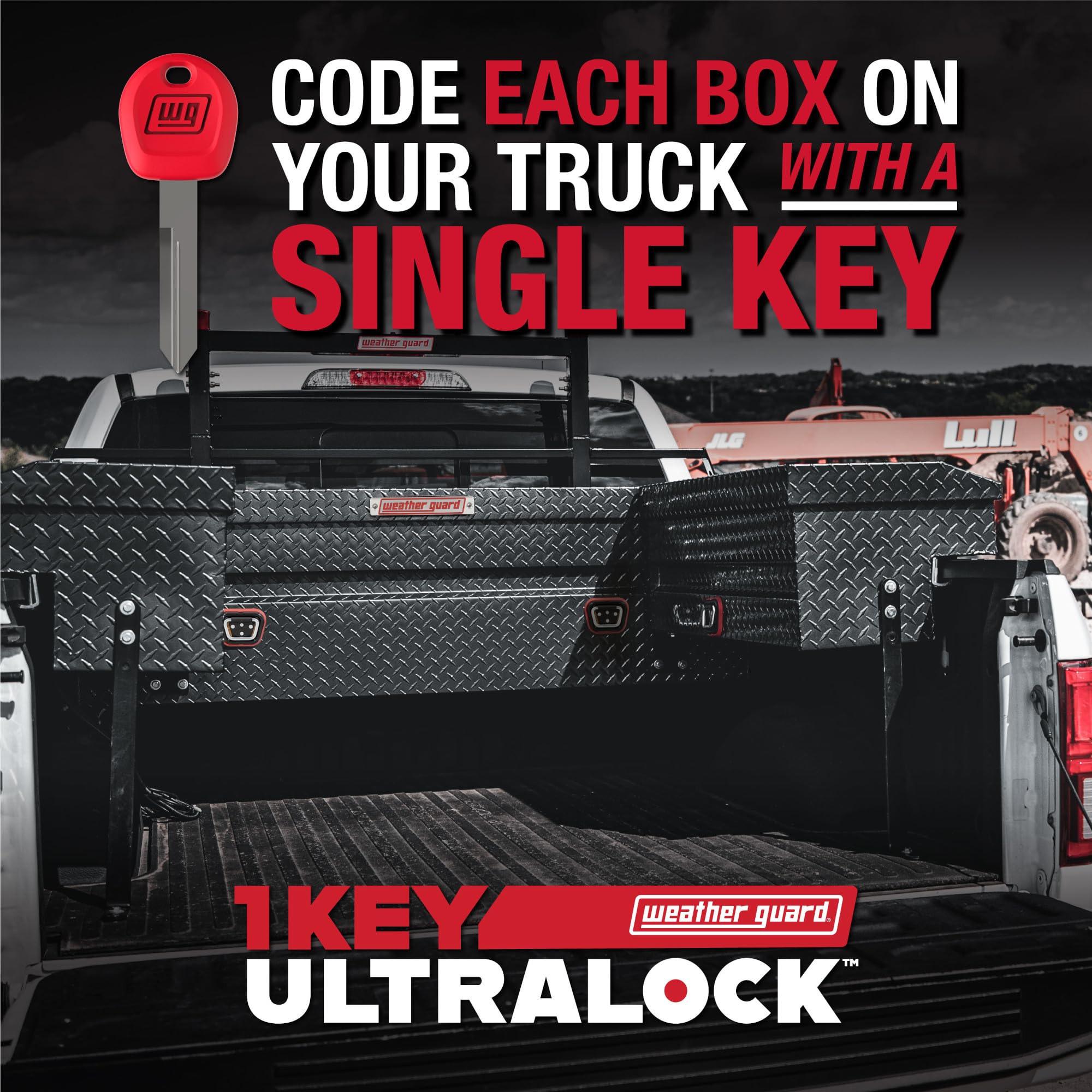 Weather Guard Saddle Truck Box Model 121-0-04, Aluminum, For Full Size Trucks, Low Profile, Clear, 11.0 cu ft capacity